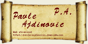 Pavle Ajdinović vizit kartica